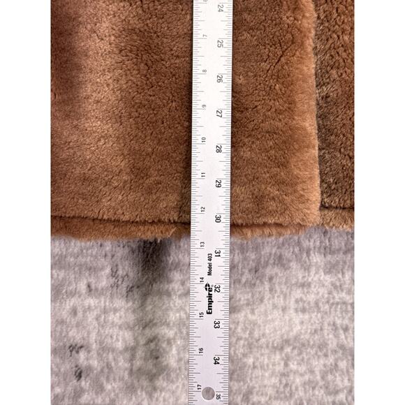 New J Crew Faux Fur Peacoat XS Womens Brown Double Breasted - Picture 6 of 10